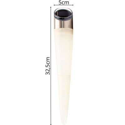 11. Solar-Wegeleuchte, 4 LEDs, 2 Farben, 32,5 cm