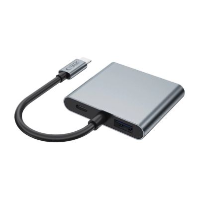 3. Tech-Protect HB08 4in1 USB-C + USB2.0 + 2 x HDMI 4K 60HZ Adapter - grau