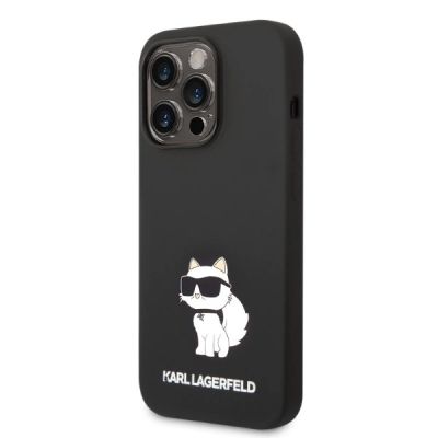 2. Karl Lagerfeld Choupette-Silikonhülle für iPhone 14 Pro Max – Schwarz