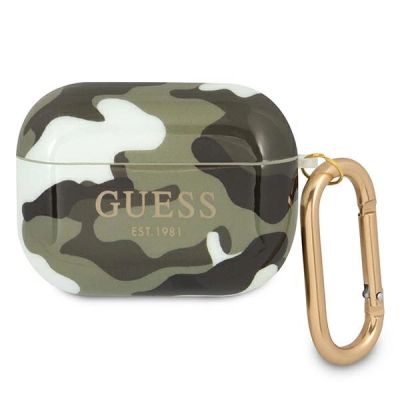 Guess, GUAPUCAMA AirPods Pro Cover Green/Khaki Camo Collection