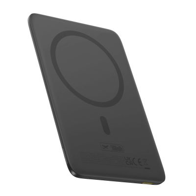 Baseus PicoGo AM41 Ultra-Slim 5000mAh 20W MagSafe kompatible Powerbank mit Baseus Simple USB-C 60W 30cm Kabel - Schwarz