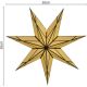 5. PAPIERDEKORATION STERN 50 CM 7 ARME CREME