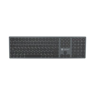7. NATEC NKL-1830 Universelle RF-Funk- + Bluetooth-QWERTZ-Tastatur Spanisch Schwarz, Grau