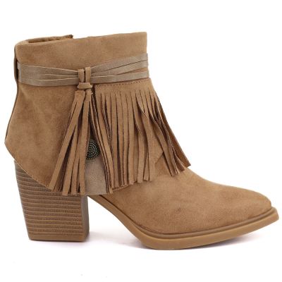 2. Damen-Cowboystiefel mit Fransen, gefüttert, kamelfarben, M.Daszyński