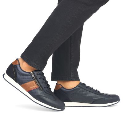 6. Bequeme Herren-Lederschuhe, marineblau, Rieker 11927-14