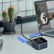 7. Hub USB-C 12 in 1 Wozinsky WHBC09Y8S multifunktional, mit kabelloser Ladefunktion, Aluminium, mit 15 cm Kabel - grau