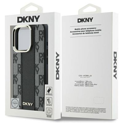8. DKNY Magsafe-Hülle mit Karomuster für iPhone 16 Pro Max – Schwarz