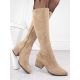 4. Damen-Wildlederstiefel mit Absatz in Beige Sergio Leone KZ212