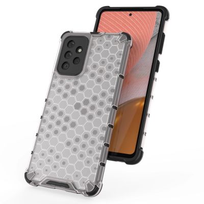 6. Honeycomb Handyhülle Schutzhülle mit TPU Rahmen für Samsung Galaxy A72 4G schwarz