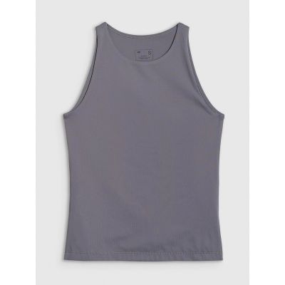 5. Ärmelloses, schmal geschnittenes Damen-T-Shirt, einfarbig, Größe 4F 4FRSS26TSLEF319-24S