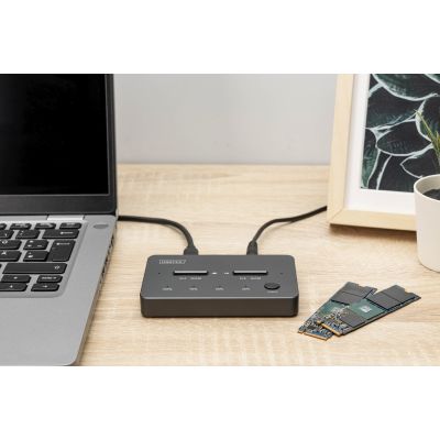 16. Digitus NVMe Klonstation USB 3.1 Gen2 Typ-C NVMe M.2 SSD-Gehäuse