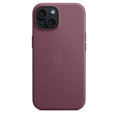 6. Hülle mit MagSafe für Apple iPhone 15, Feingewebe-Hülle, Mulberry