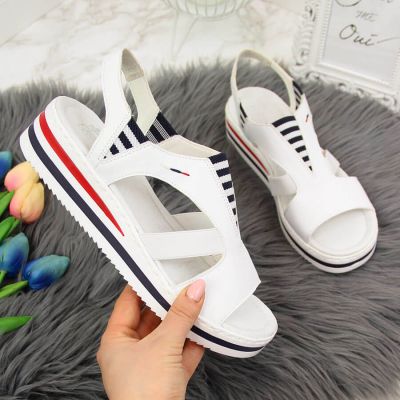 Rieker W V02Y5 Keilsandalette weiß 