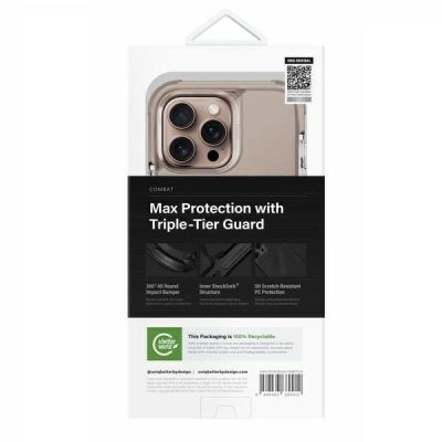 5. Uniq Combat Magclick Ladehülle für iPhone 16 Pro Max – Gold