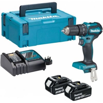 MAKITA SCHLAGSCHRAUBENDREHER 18V DHP485RAJ 50/27Nm 2x2,0Ah BL