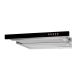 Teleskop-Unterbauhaube AKPO WK-7 LIGHT GLASS 50 INOX SCHWARZ (500 mm; Farbe Inox, Front aus schwarzem Glas)