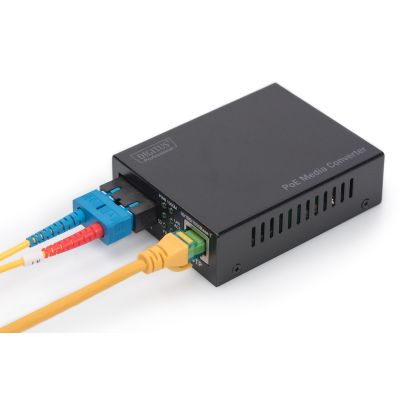 18. Medienkonverter RJ45 10/100/1000Base-T auf SC Duplex 1000Base-LX, SM, 20 km