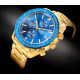 2. Giewont Herrenuhr Chronograph Saphir Gold Blau GW8720-B6