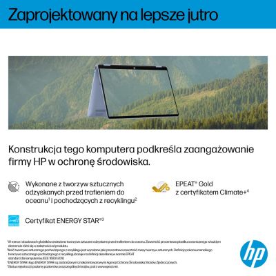 6. HP OmniBook 5 Flip 14-fp0004nw Core 5 120U 14" 2K Touch IPS 300 Nits 16 GB LPDDR5 5200 SSD512 Intel Grafikkamera 1080p 68 Wh Windows 11 Blue Sky 2 Jahre