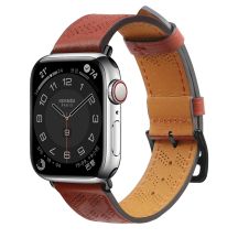 Armband Leder für Apple Watch 38 / 40 / 41 mm Band Armband - rot