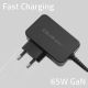 3. QOLTEC GaN-Ladegerät POWER PRO | 1x USB-C | 65 W | 5–20 V | 3–3,25 A | SCHWARZ