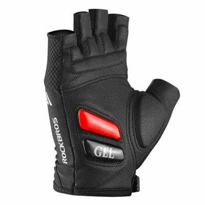 3. Rockbros S143-BK XXL Fahrradhandschuhe mit Gel-Einsätzen – Schwarz
