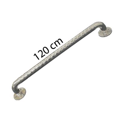 2. Geriffelte Badezimmerhaltestange aus Edelstahl, 120 cm