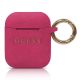Guess GUACCSILGLFU AirPods decken fuchsia / fuchsia Silicone Glitter ab