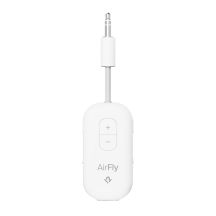 Twelve South AirFly Pro 2 - Bluetooth-Adapter mit 3,5-mm-Klinkenanschluss, kompatibel mit AirPods und anderen Bluetooth-Kopfhörern, bis zu 2 Kopfhörerpaare gleichzeitig und mit AUX IN (weiß)