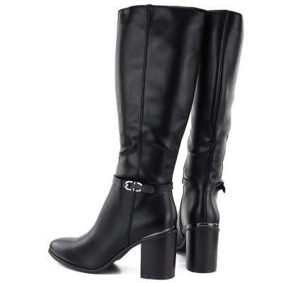 5. Damenstiefel mit Blockabsatz, schwarz, Sergio Leone KZ-08