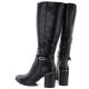 5. Damenstiefel mit Blockabsatz, schwarz, Sergio Leone KZ-08