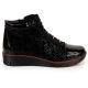 16. Damen-Lederboots mit Warmfutter und Print, schwarz, Filippo
