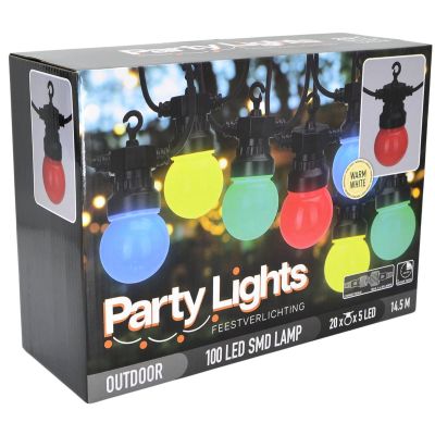 5. GARTENGARTEN-PARTY-LICHTERKETTE 20 LED G50 TIMER MÖGLICHKEIT DER FARBKOMBINATION