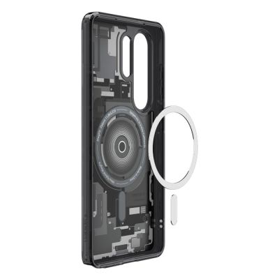 4. Spigen Ultra Hybrid Mag MagSafe Hülle für Samsung Galaxy S26 Ultra Zero One – Transparent Schwarz