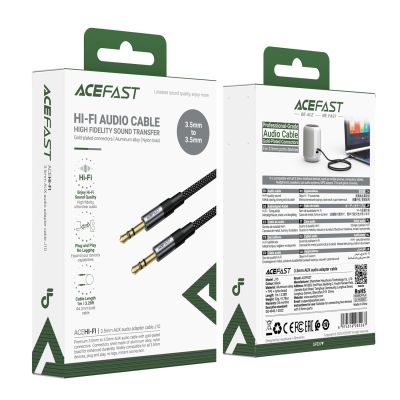 5. Acefast J10 AUX-Kabel, 3,5-mm-Miniklinke, 1 m – Schwarz