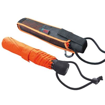 3. EuroSCHIRM Light Trek Automatik-Regenschirm, orange, kompakt, aus Fiberglas und Polyester