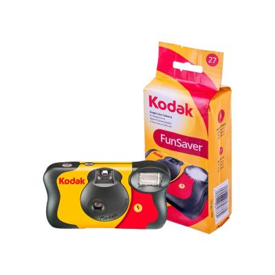 2. Kodak Fun Saver Einwegkamera, Digitalkamera, ISO 400, 27 Fotos + BLITZ mit Farbfilm und Blitz.