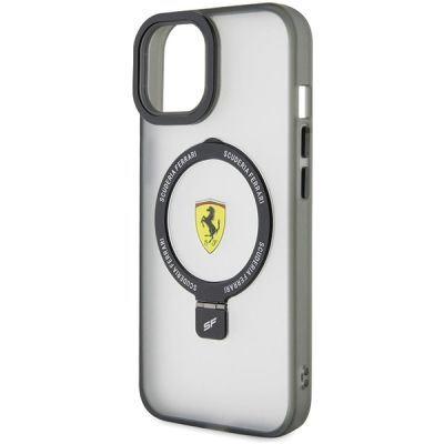 6. Ferrari FEHMP15SUSCAH iPhone 15 6,1" transparentes Hardcase Ring Stand 2023 Collection MagSafe