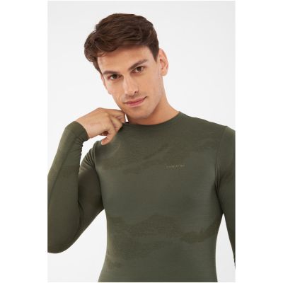 5. VIKING Gasher Man Set Merino Herrenunterwäsche Größe L khaki
