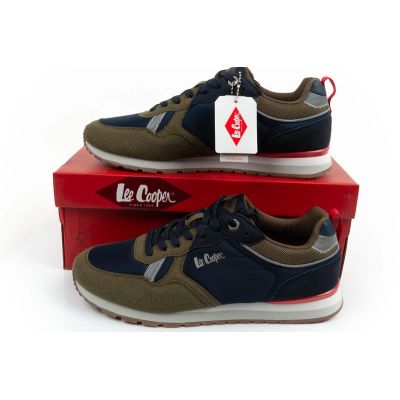 10. Lee Cooper Herren-Sneaker, modisch, bequem, strapazierfähig, marineblau, khaki