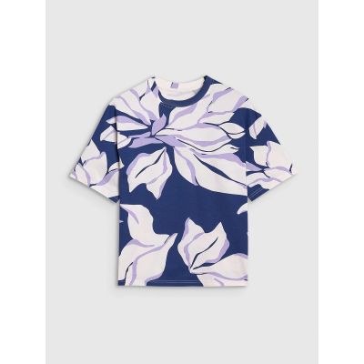 5. Übergroßes bedrucktes Damen-T-Shirt 4F 4FRSS25TTSHF2692-91A