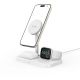 8. Tech-Protect QI15W-A22 induktives MagSafe-Ladegerät mit 3in1 MagSafe-Ständer für Smartphone / Apple Watch / AirPods – Weiß