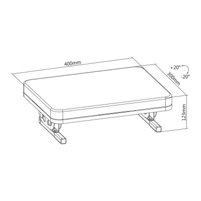 20. MACLEAN ERGONOMISCHE FUSSSTÜTZE, STABIL VERSTELLBARER WINKEL MIT POLSTER MC-460