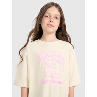3. Oversized T-Shirt mit Aufdruck für Mädchen 4F 4FJRAW25TTSHF3197-12S