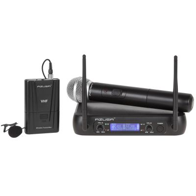 VHF-Mikrofon 2 Kanäle WR-358LD (1 x Handmikrofon + 1 x Ansteckmikrofon)