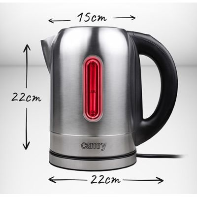 18. Wasserkocher Adler CR 1253 (2200 W, 1,7 l; Edelstahlfarbe)