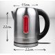 18. Wasserkocher Adler CR 1253 (2200 W, 1,7 l; Edelstahlfarbe)