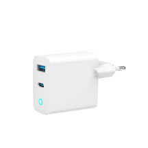 GEMBIRD 2-Port GAN (PD) USB (A+C) Schnellladegerät, 65W, Weiß