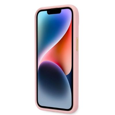 5. Guess Croco Collection Hülle für iPhone 14 Plus – Rosa