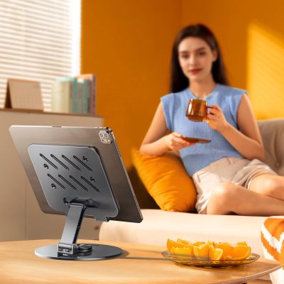 9. Wozinsky WRS-DSY84SS 360° drehbarer Tablet-Ständer aus Aluminium, Grau